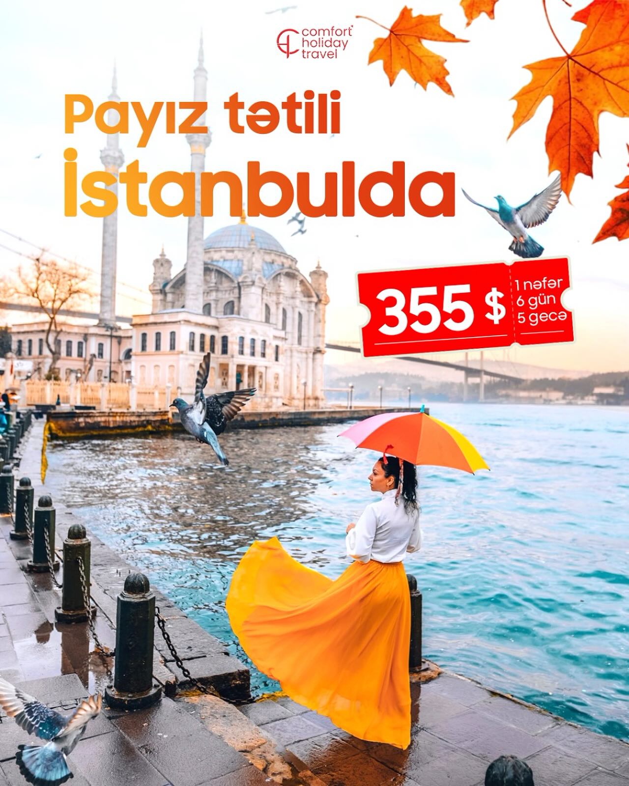 🍁 Məktəb tətili gəlir — evdə qalmaq yox, İstanbulun payız sehrini yaşa!